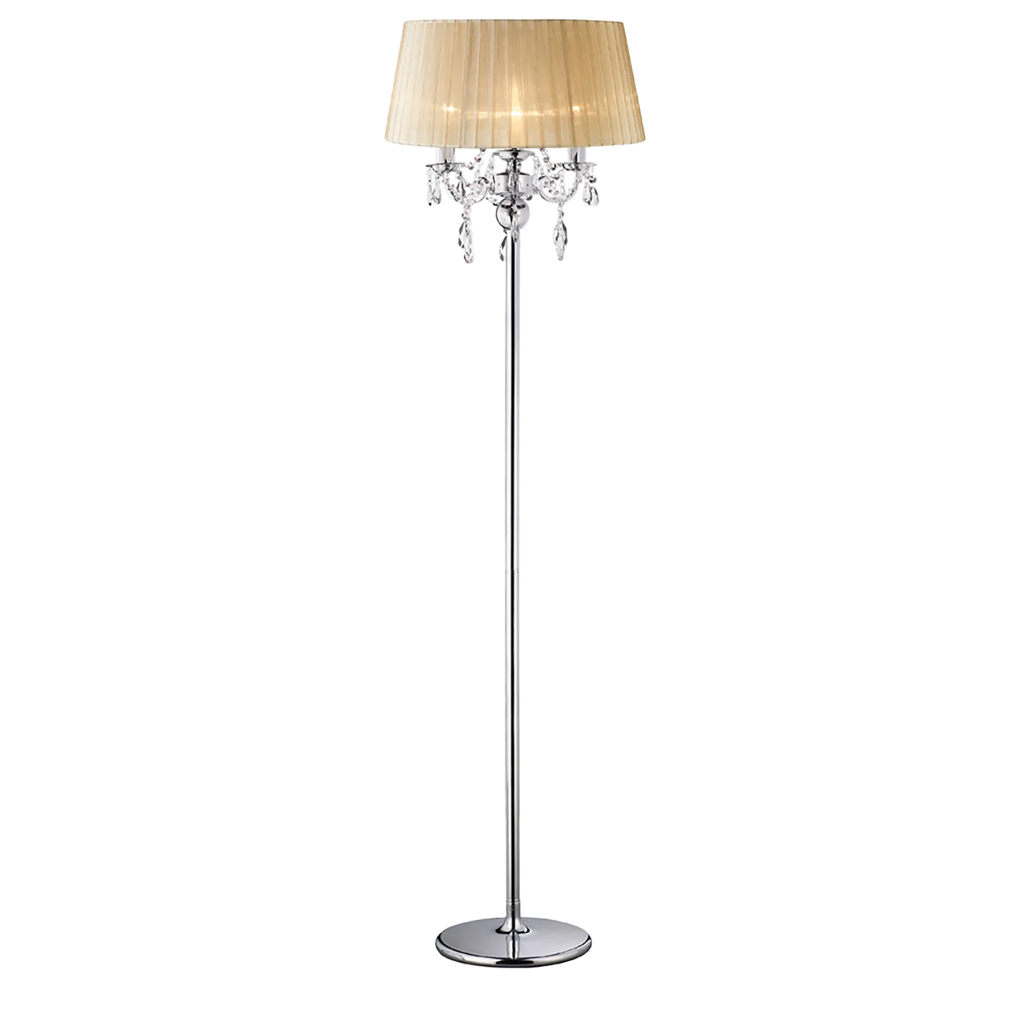 IL30063/SB  Olivia Crystal 163cm Floor Lamp 3 Light